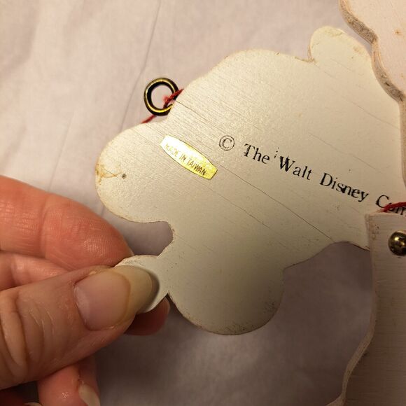 Kurt Adler Disney Minnie Mouse Wooden Christmas Pull Puppet Toy Ornament VINTAGE - Picture 4 of 7